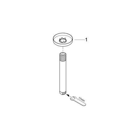 GROHE 28724000 - Stenska roka RAINSHOWER 142 mm sijajni krom