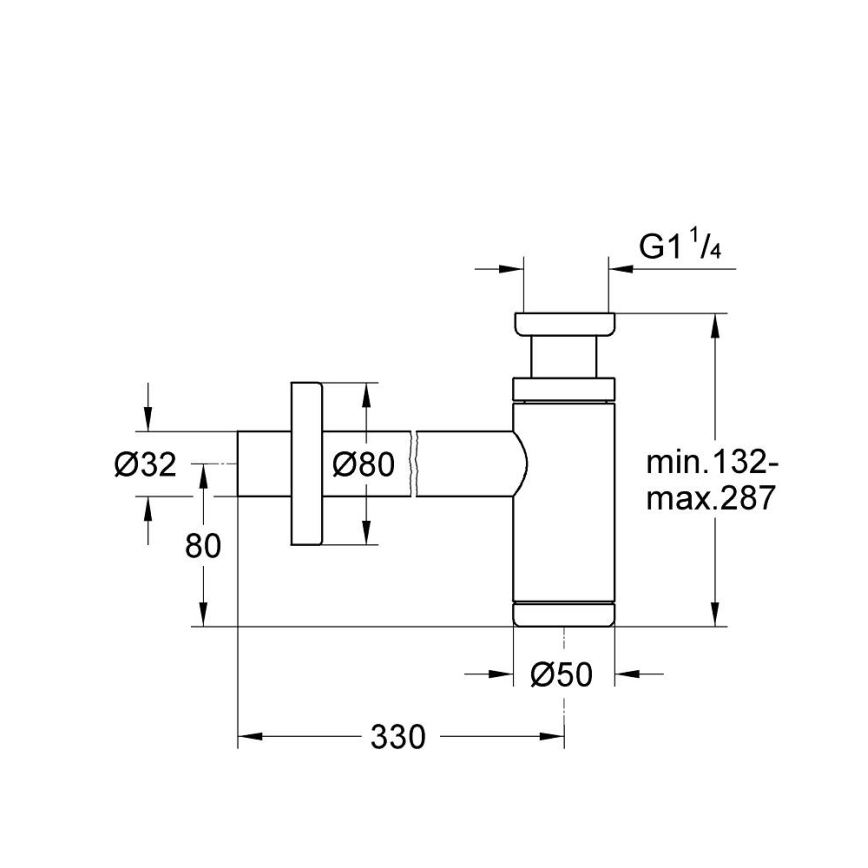 GROHE 28912DL0 - Sifon DN 32 iz bakra