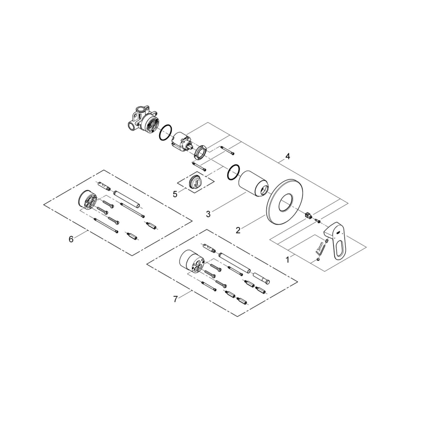 GROHE 29042000 - Tušna armatura BAULOOP sijajni krom