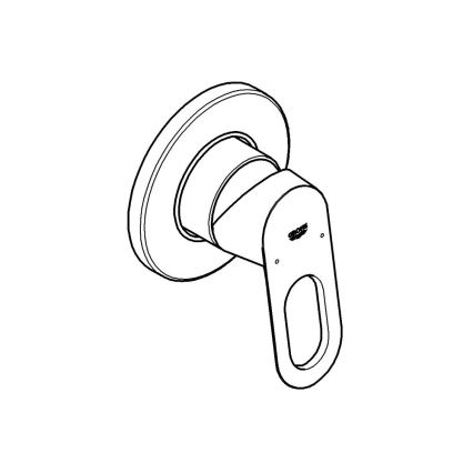 GROHE 29042000 - Tušna armatura BAULOOP sijajni krom