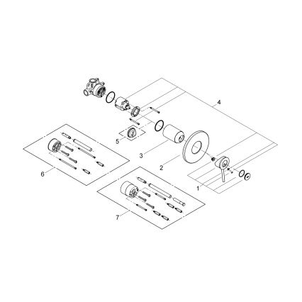 GROHE 29048000 - tuš baterija za podometno montažo BAUCLASSIC sijajni krom