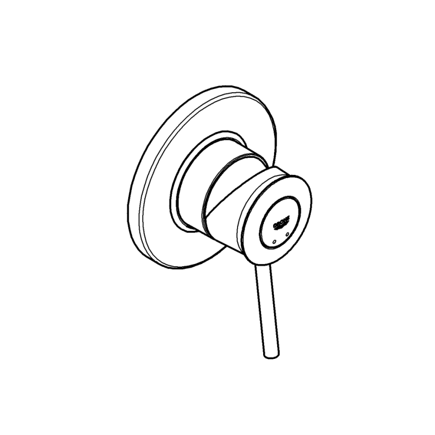 GROHE 29048000 - tuš baterija za podometno montažo BAUCLASSIC sijajni krom