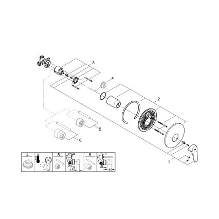 GROHE 29116000 - Tušna baterija START FLOW poliran krom