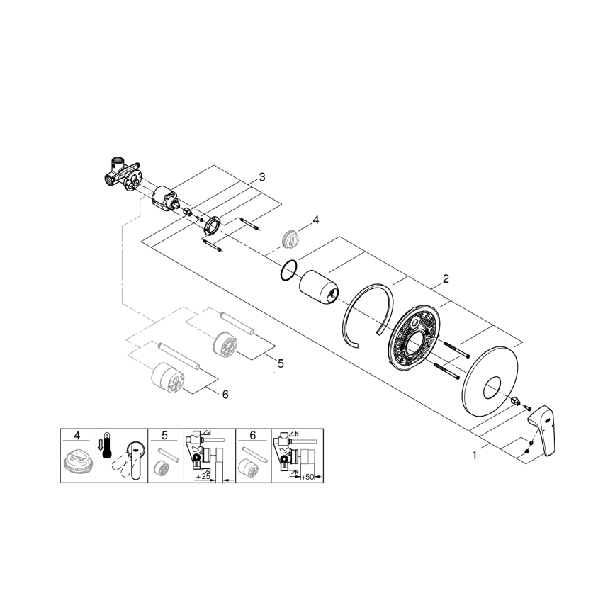 GROHE 29116000 - Tušna baterija START FLOW poliran krom