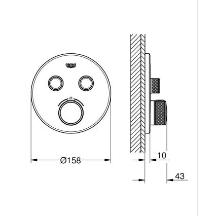 GROHE 29119AL0 - Termostat GROHTHERM SMARTCONTROL, grafit
