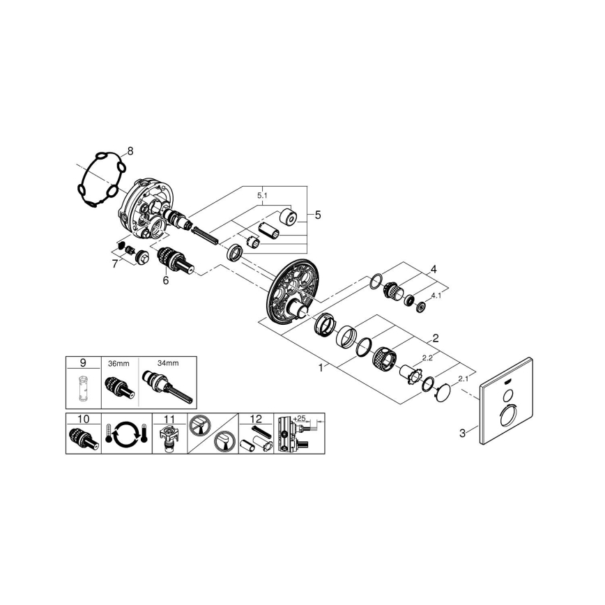 GROHE 29123000 - Termostatska tuš armatura GROHTHERM SMARTCONTROL, kromirana