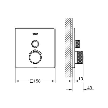 GROHE 29123000 - Termostatska tuš armatura GROHTHERM SMARTCONTROL, kromirana