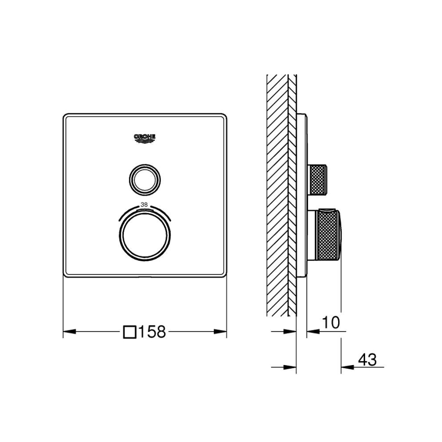 GROHE 29123000 - Termostatska tuš armatura GROHTHERM SMARTCONTROL, kromirana