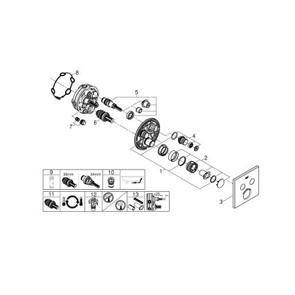 GROHE 29124A00 – termostatska armatura GROHTHERM SMARTCONTROL, grafit