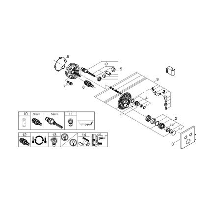 GROHE 29125000 - Termostatska armatura za kad GROHTHERM SMARTCONTROL, krom