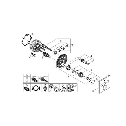 GROHE 29126AL0 - Termostat GROHTHERM SMARTCONTROL 158 × 158 mm grafit