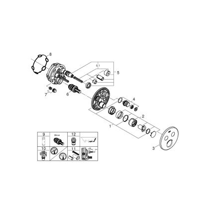 GROHE 29145000 - Pokrov za podometno baterijo SMARTCONTROL, sijajni krom
