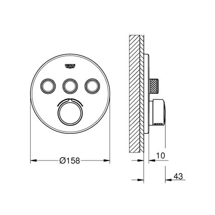 GROHE 29146000 - Baterija SMARTCONTROL, sijajni krom
