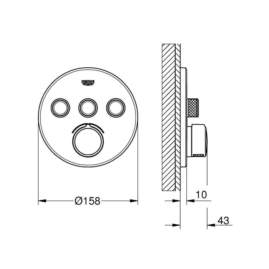 GROHE 29146000 - Baterija SMARTCONTROL, sijajni krom