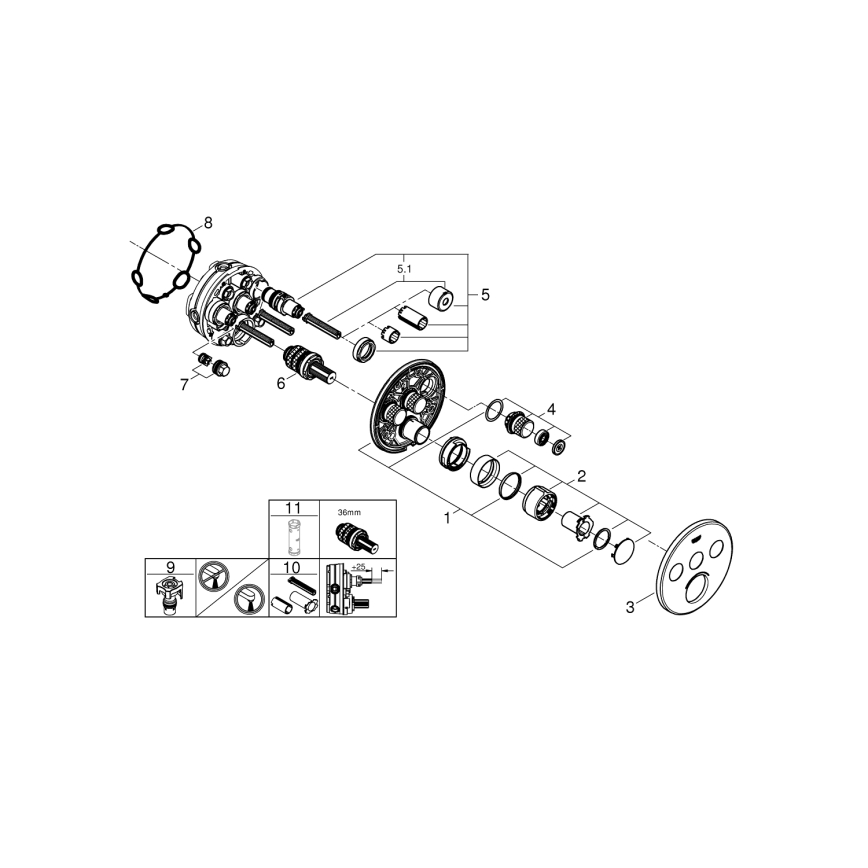 GROHE 29146000 - Baterija SMARTCONTROL, sijajni krom