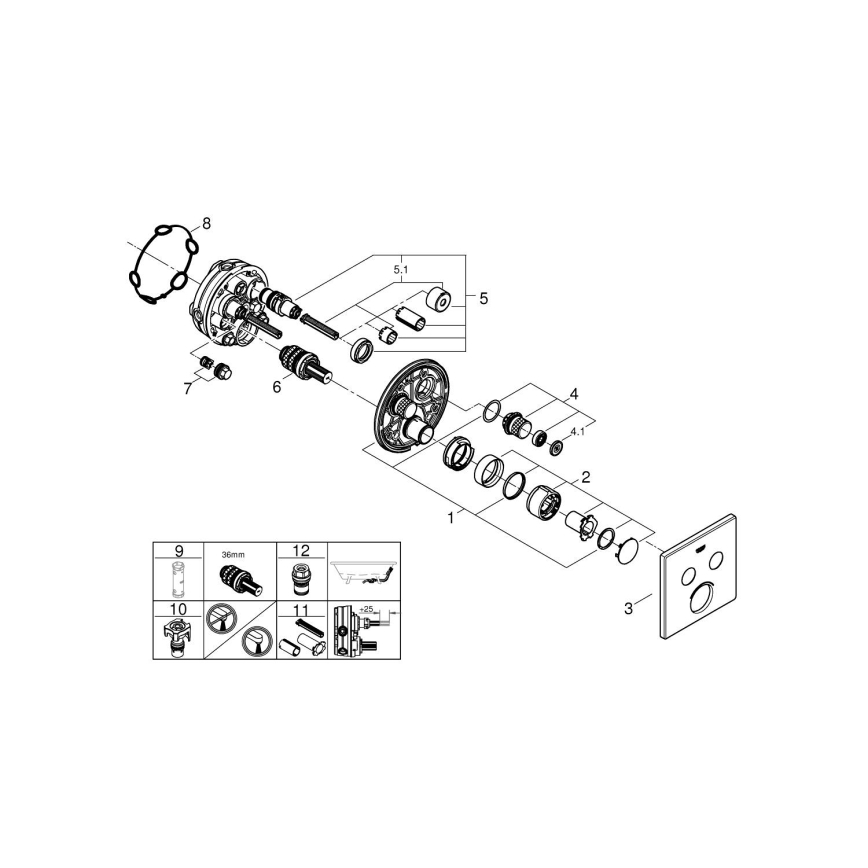 GROHE 29148000 - Pokrov za vgradno armaturo SMARTCONTROL, sijajni krom
