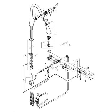 GROHE 30219002 - Elektronska kuhinjska pipa ZEDRA TOUCH, sijajni krom