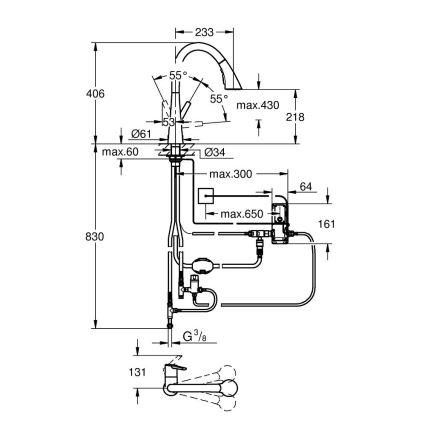 GROHE 30219002 - Elektronska kuhinjska pipa ZEDRA TOUCH, sijajni krom
