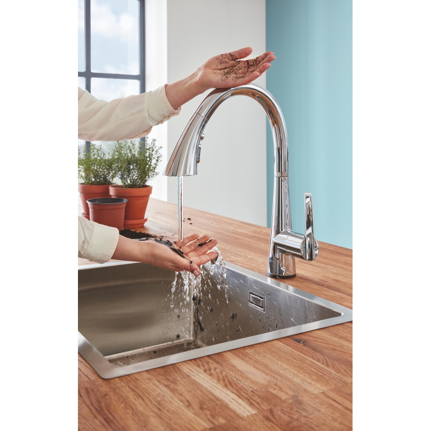 GROHE 30219002 - Elektronska kuhinjska pipa ZEDRA TOUCH, sijajni krom