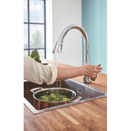 GROHE 30219002 - Elektronska kuhinjska pipa ZEDRA TOUCH, sijajni krom