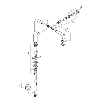 GROHE 30270DL0 - Kuhinjska armatura ESSENCE bronasta