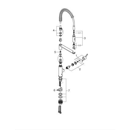 GROHE 30361000 - Pomivalna baterija GET 455 mm sijajni krom