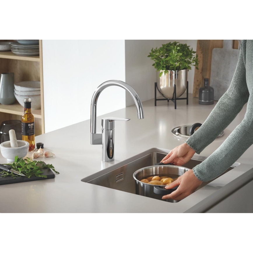 GROHE 30469000 - Kuhinjska pipa START z visokim izlivom, sijajni krom