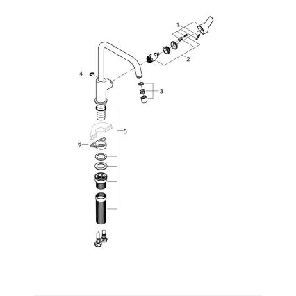 GROHE 304702430 - Kuhinjska pipa START 310 mm črna