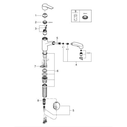 GROHE 30531001 - Kuhinjska pipa START 227 mm sijajni krom