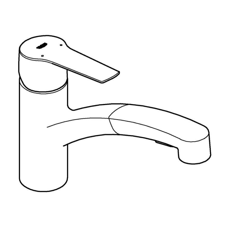 GROHE 305312431 - Kuhinjska armatura START, črna