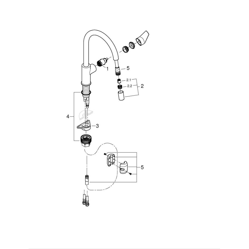 GROHE 30551000 - Kuhinjska pipa START EDGE 357 mm, poliran krom