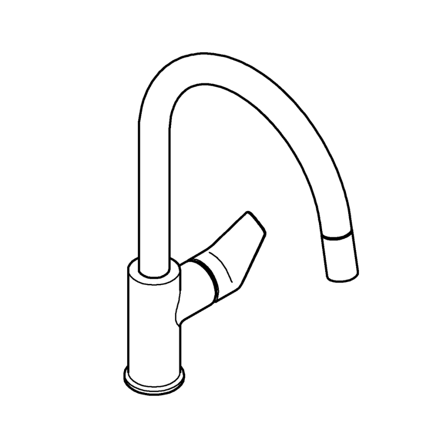 GROHE 30551000 - Kuhinjska pipa START EDGE 357 mm, poliran krom