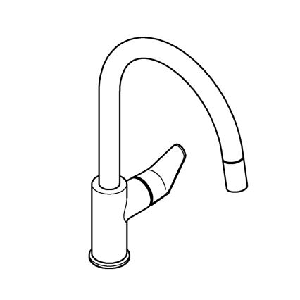 GROHE 30562000 - Kuhinjska pipa START CURVE 357 mm sijajni krom