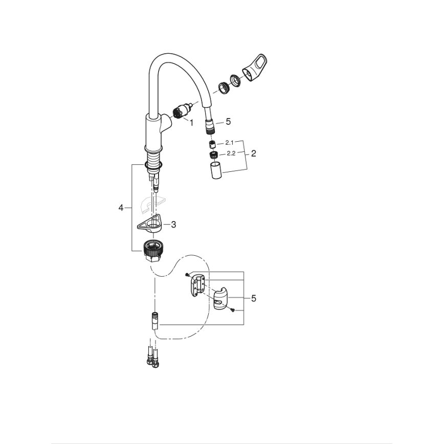 GROHE 30569000 - Kuhinjska armatura START FLOW 357 mm sijajni krom