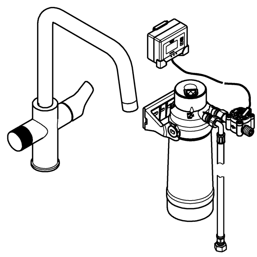 GROHE 30594000 - Kuhinjska pipa BLUE PURE Start z vgrajeno filtračno funkcijo Ultrasafe, krom