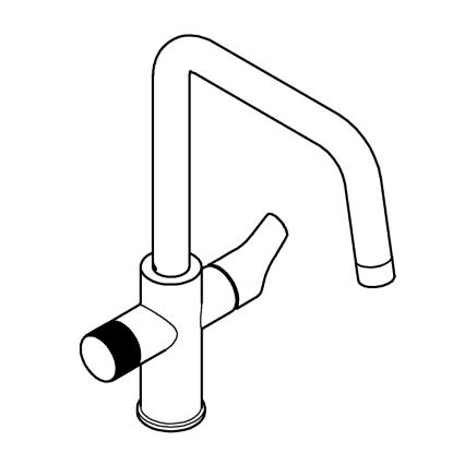 GROHE 30595000 - Kuhinjska mešalna pipa BLUE PURE Start 366 mm sijajni krom