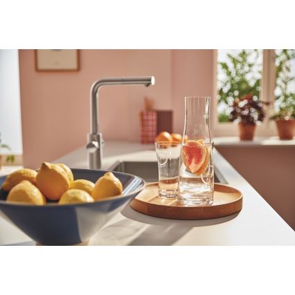 GROHE 30601DC0 - Kuhinjska armatura BLUE PURE z izvlečnim nastavkom iz nerjavečega jekla