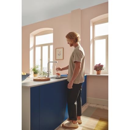 GROHE 30601DC0 - Kuhinjska armatura BLUE PURE z izvlečnim nastavkom iz nerjavečega jekla