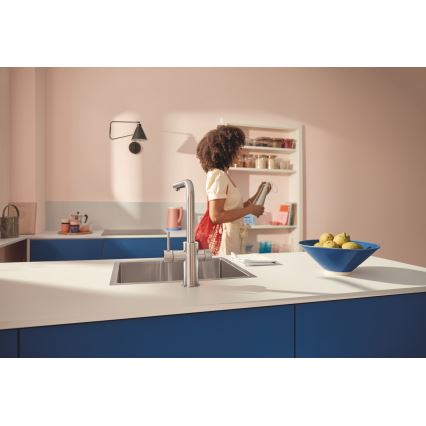 GROHE 30601DC0 - Kuhinjska armatura BLUE PURE z izvlečnim nastavkom iz nerjavečega jekla
