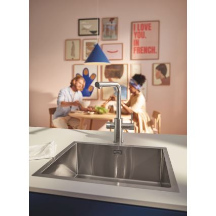 GROHE 30601DC0 - Kuhinjska armatura BLUE PURE z izvlečnim nastavkom iz nerjavečega jekla