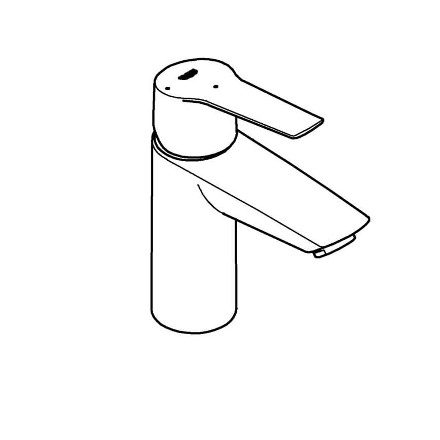 GROHE 311372432 - Pipa za umivalnik QUICKFIX START 165 mm črna