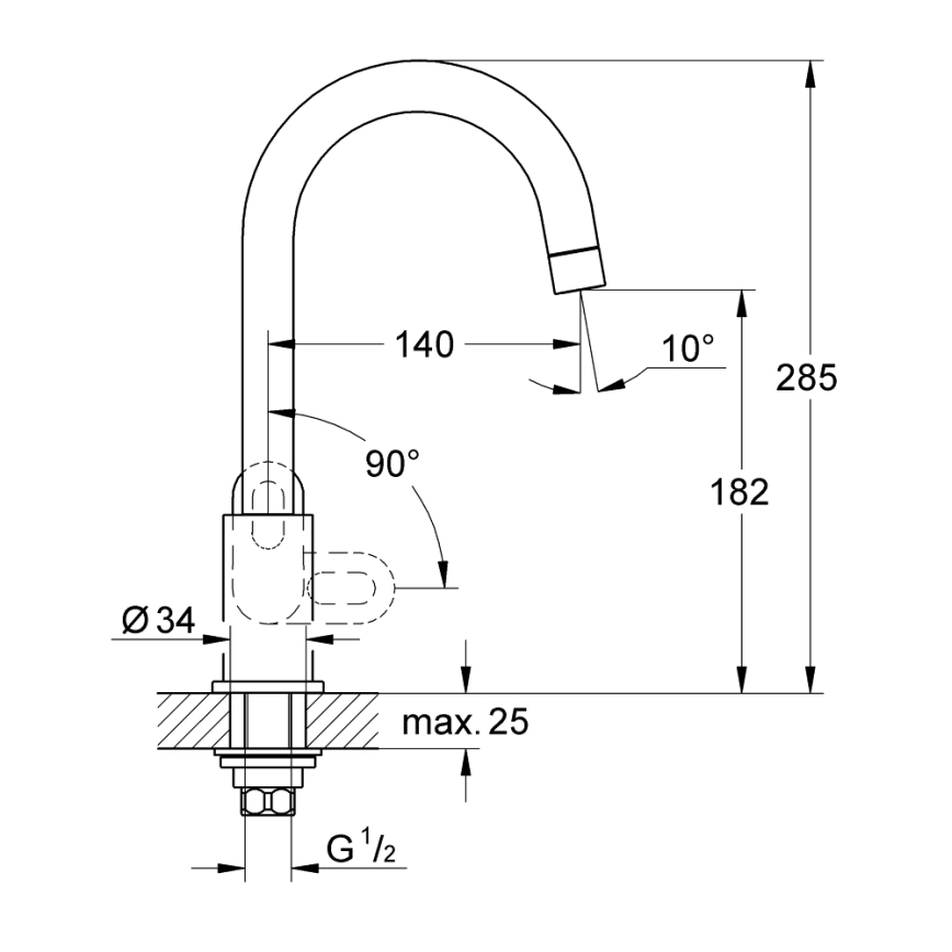 GROHE 31222000 - Kuhinjska pipa BAULOOP, sijajni krom