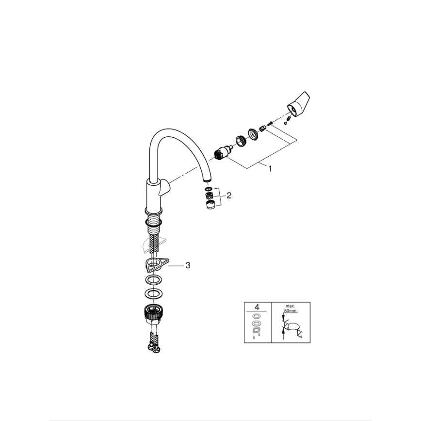 GROHE 31233001 - Kuhinjska armatura START sijajni krom