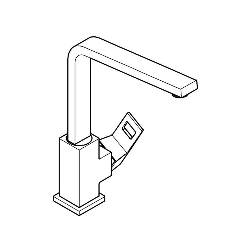 GROHE 31255000 - Kuhinjska pipa EUROCUBE, sijajni krom
