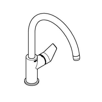 GROHE 31367001 - Kuhinjska armatura BAUEDGE 332 mm sijajni krom