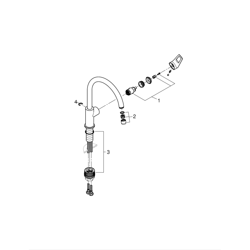 GROHE 31368001 - Kuhinjska armatura BAULOOP sijajni krom
