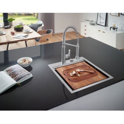 GROHE 31379DC0 - Pipa za pomivalno korito K7, nerjaveče jeklo