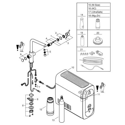 GROHE 31454001 - Kuhinjska armatura BLUE HOME, L-izliv, poliran krom