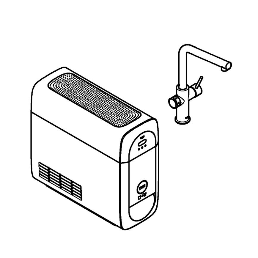 GROHE 31454001 - Kuhinjska armatura BLUE HOME, L-izliv, poliran krom