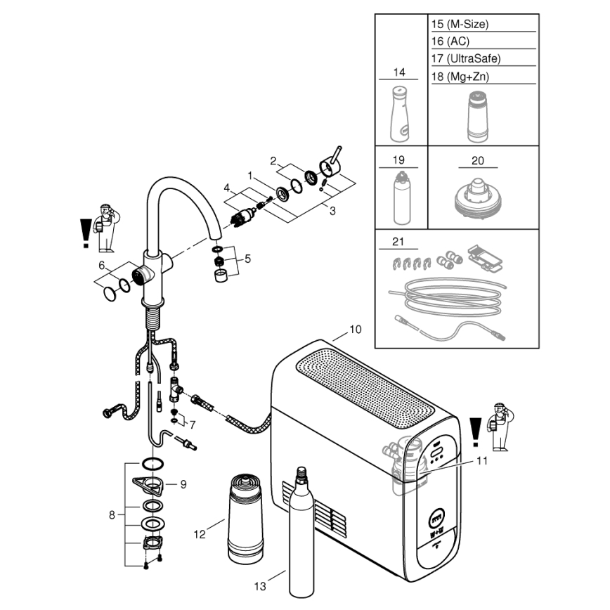 GROHE 31455001 - Kuhinjska pipa BLUE HOME, sijajni krom